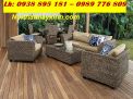 Bàn ghế lục bình tự nhiên