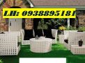 sofa nhựa giả mây
