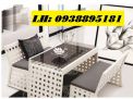 sofa nhựa giả mây