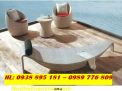 Ghế hồ bơi mây tre đan