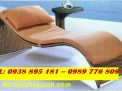 Ghế hồ bơi mây tre đan