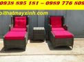 Ghế hồ bơi mây tre đan