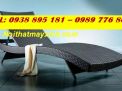 Ghế hồ bơi mây tre đan