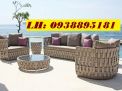 sofa nhựa giả mây