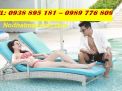 Giường nằm hồ bơi mây nhựa