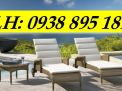 Ghế hồ bơi mây nhựa, giường hồ bơi ngoài trời